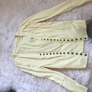 Yellow cardigan